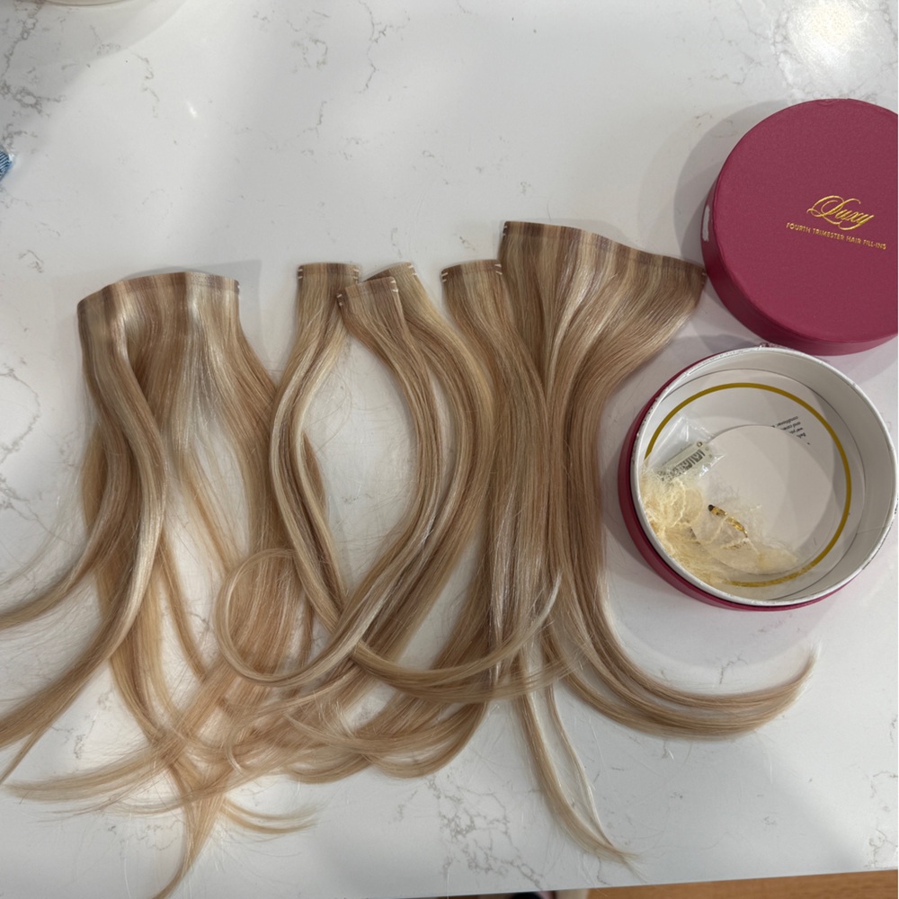 Luxy 12" Dimensional Beige Blonde Thinning Hair Fill-Ins (50g) - Picture 3 of 6